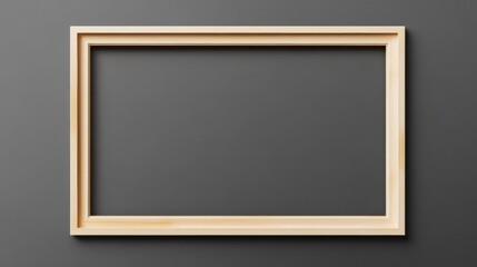 A modern pine frame with clean, sharp edges and a light natural tone, isolated on a transparent background for professional visuals.