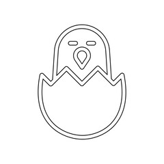 Chick icon in line style