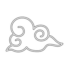 Chinese cloud icon in line style