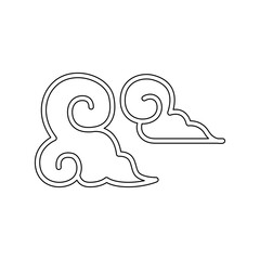 Chinese cloud icon in line style