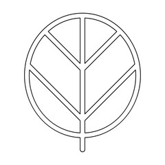 Leaf icon in line style