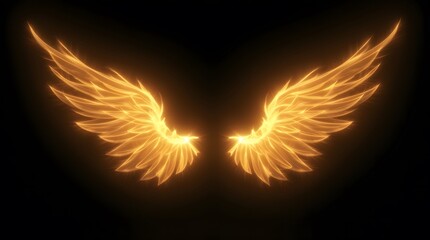 Fiery Wings: A Glowing Symbol of Freedom and Divinity