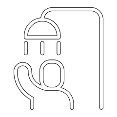 Shower icon in line style