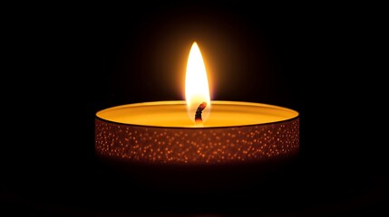 A Single Lit Candle in Darkness