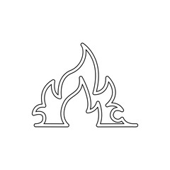 Fire, flame, burn icon in line style