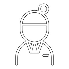 Student icon in line style