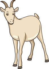 Semi-realistic goat animal vector image