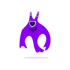 monster abstract character design, vector illustration