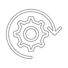 Process icon in line style