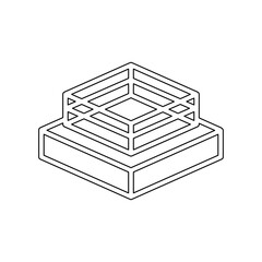 Boxing ring icon in line style