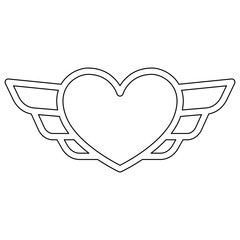 Love icon in line style