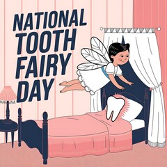 Tooth Fairy Visits Childrens Bedroom On National Tooth Fairy Day