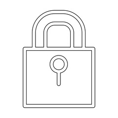 Lock icon in line style