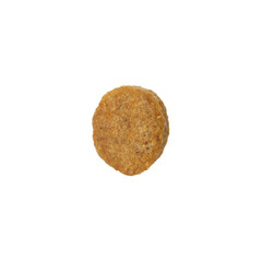 One pet food granule isolated on white