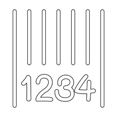 Barcode icon in line style