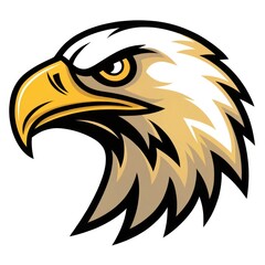 Obraz premium Majestic Cartoon Eagle with Bold Features and Focused Gaze