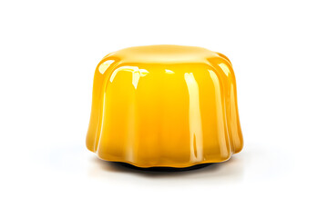 Yellow Jelly Candy, isolated on white background