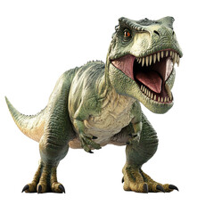Fototapeta premium Powerful dinosaur model showcasing detailed features and fierce expression