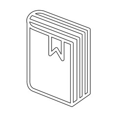 Book icon in line style