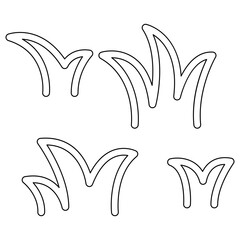 Grass icon in line style