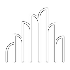 Grass icon in line style