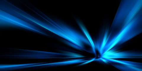 Abstract futuristic background with glowing blue light effect. High speed. Hi-tech. Abstract technology background concept 