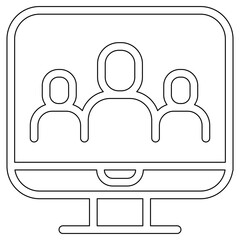 Social network icon in line style