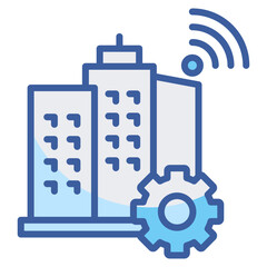 Building Management  Icon Element For Design