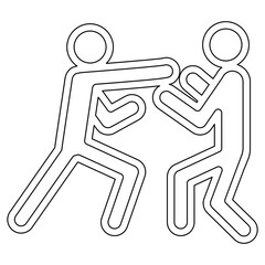 Aggressive icon in line style