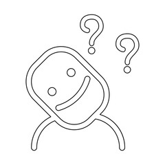 Stupid icon in line style