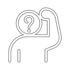 Stupid icon in line style