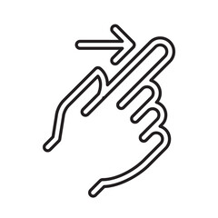 Swipe icon in line style