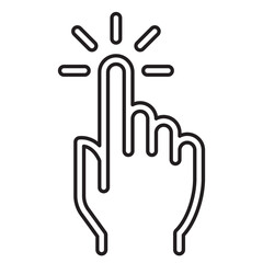 Press icon in line style