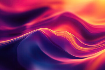 Obraz premium Digital wallpaper featuring neon hills and waves. Abstract background