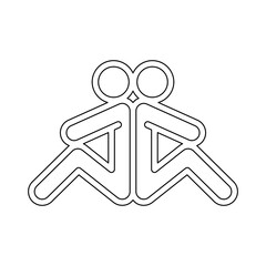 Friendship icon in line style