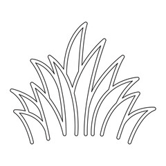 Grass icon in line style
