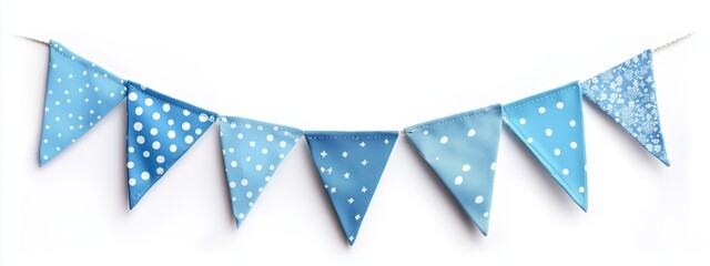Obraz premium Colorful blue bunting decorates a festive space for a celebration or gathering