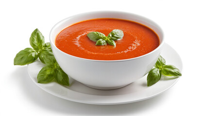 Tomato soup with basil simple and delicious recipe