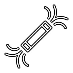 magnetic force icon in line style