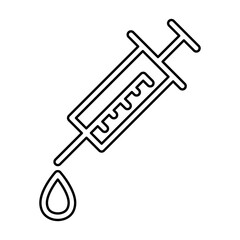 Syringe icon in line style