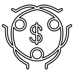 partnership icon in line style