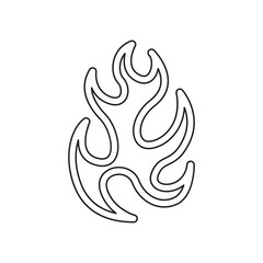 Flame icon in line style