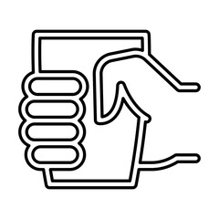 Drinking water icon in line style