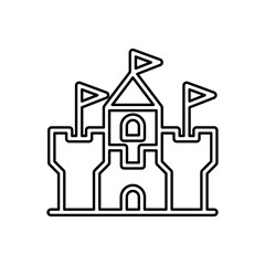 Fototapeta premium Amusement park icon in line style