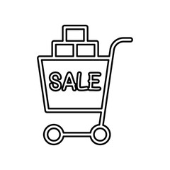 Shopping icon in line style