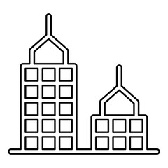 Office building icon in line style