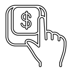 Obraz premium Online investment icon in line style