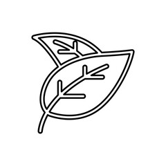 Leaves icon in line style