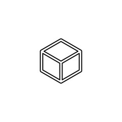 Box icon in line style