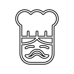 Chef icon in line style
